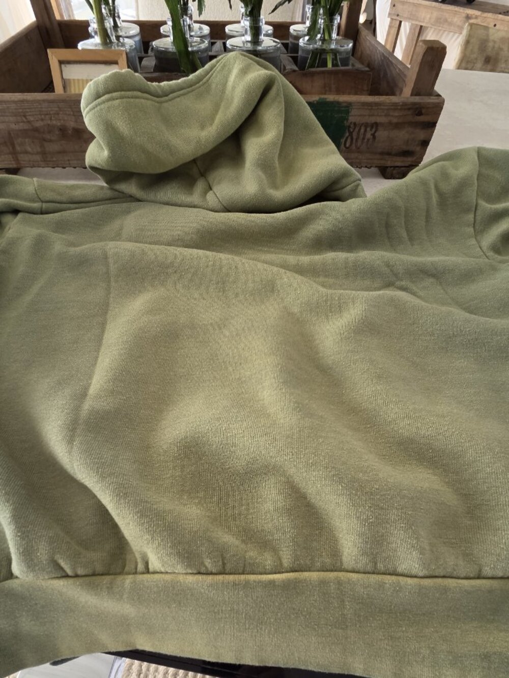 Aviator Nation CALIFORNIA PALM PATCH PULLOVER RELAXED HOODIE - FADED ARMY XS - Picture 5 of 5